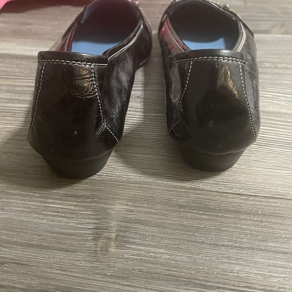BIALA Black Patent Leather Flats Womens Sz 10M Made In ITALY Office Career - Picture 11 of 14